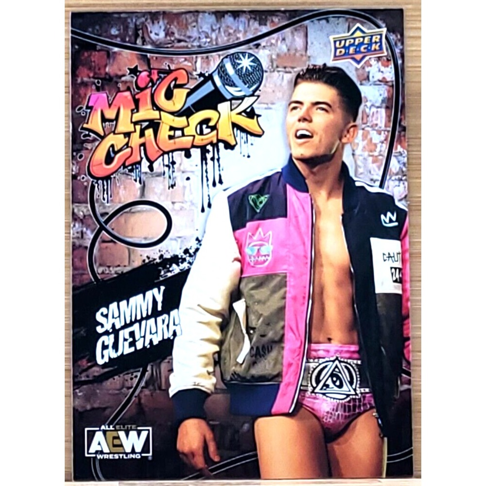 2023 UPPER DECK AEW SAMMY GUEVARA MIC CHECK